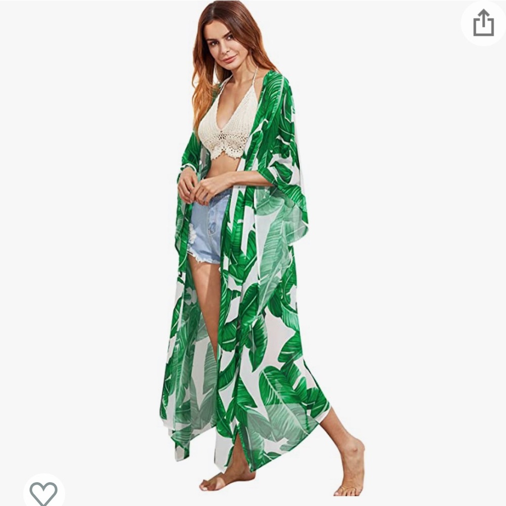🌴 **SOLD** SHEIN PALM LEAF KIMONO